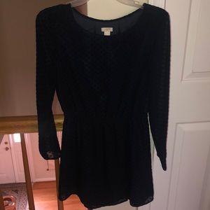 Jcrew Factory PolkaDot Chiffon Cinched Waist Dress